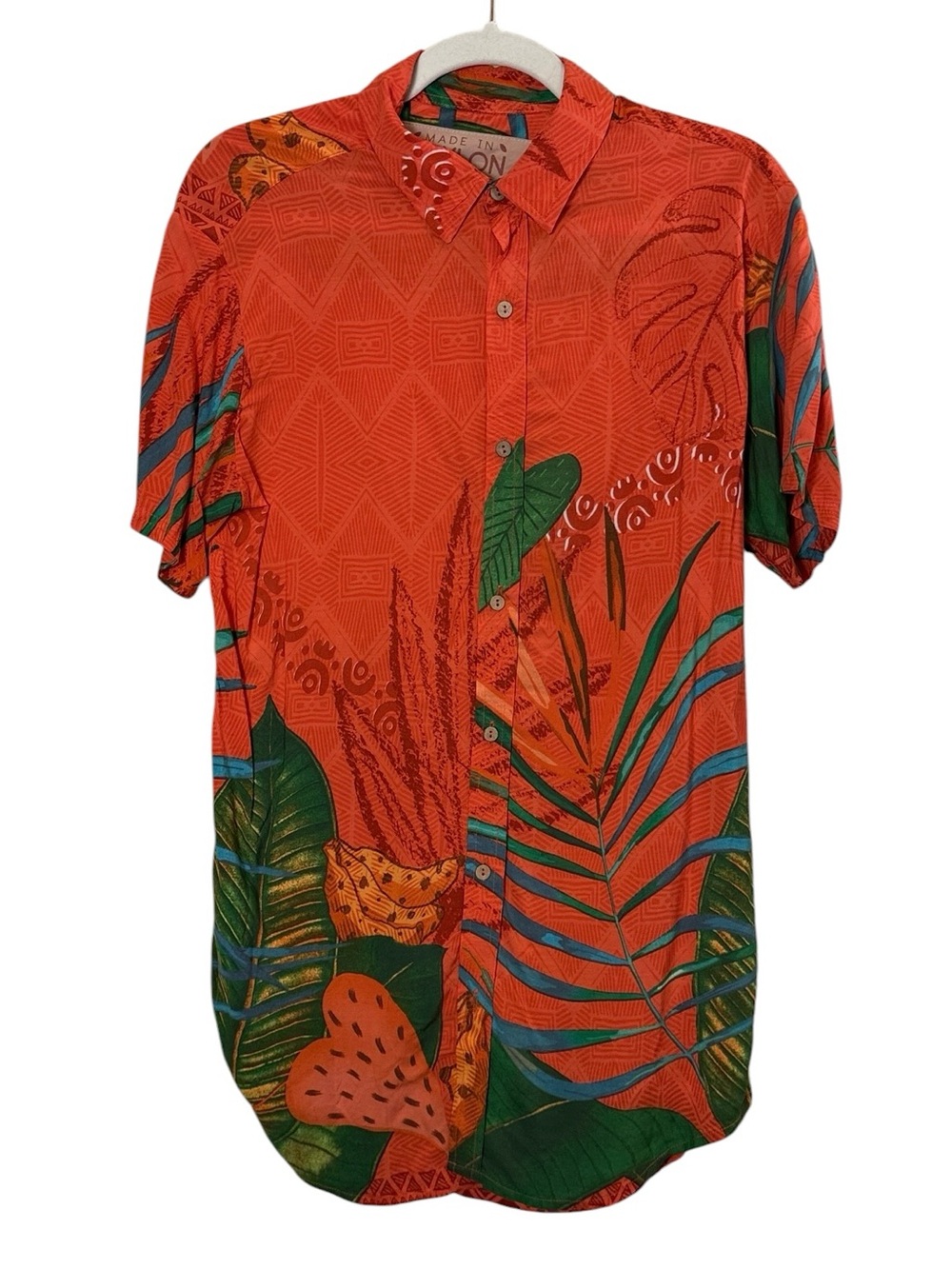 Islander Spirit Men's Tropical Campy Resort Travel Fun Button-Down Shirt sz S